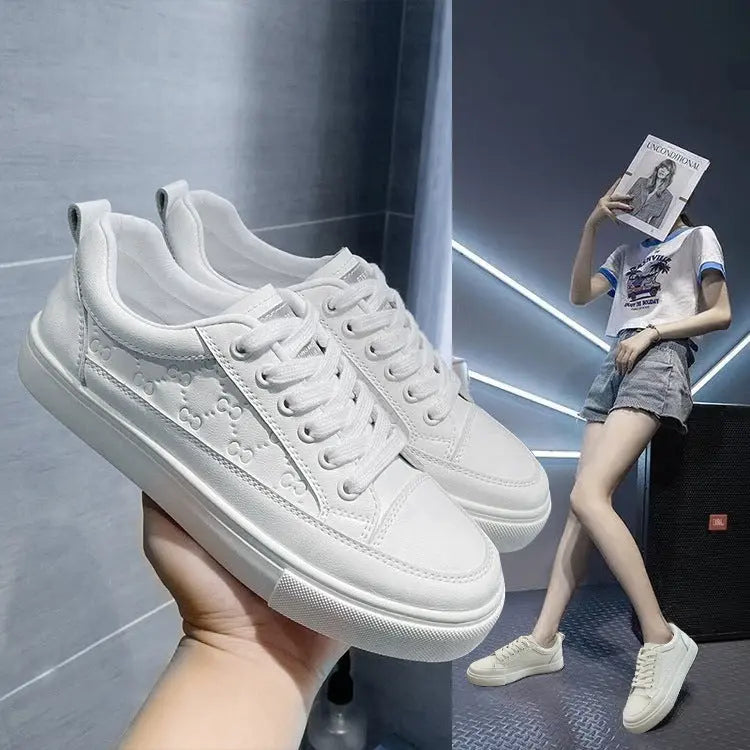 Flat White Shoes Women's 2022 Summer New Sneakers Breathable Korean Version All-match Casual Shoes Women's Wholesale Single Shoes