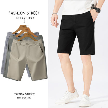 New Summer Port Pants Casual Shorts Men&#039;s Tooling Washed Cotton Solid Color Five Point Beach Pants Casual Pants