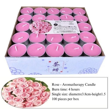 Candle 4-8 Hours Smokeless Candle Tea Hotel Romantic Confession Birthday Aromatherapy Small Tea Wax Wholesale