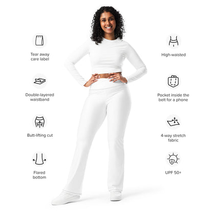 Angel Flare White Leggings, Stylish, Comfortable & Perfect for Everyday Wear