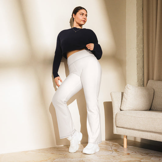 Angel Flare White Leggings, Stylish, Comfortable & Perfect for Everyday Wear