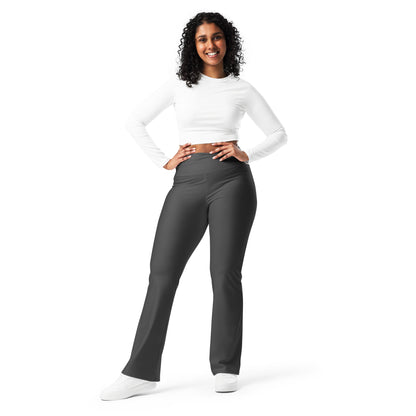 Ash Flare Dark Grey Leggings, Stylish, Comfortable & Perfect for Everyday Wear