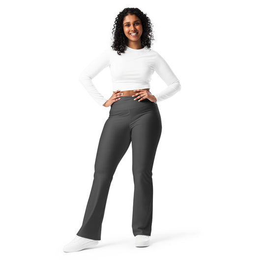 Ash Flare Dark Grey Leggings, Stylish, Comfortable & Perfect for Everyday Wear