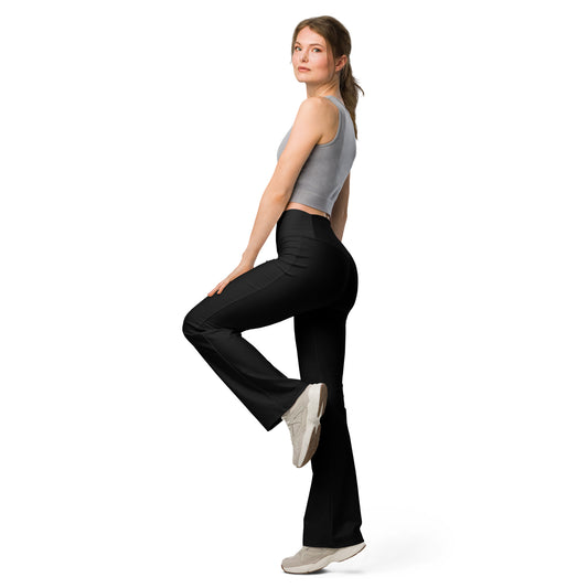 Midnight Flare Leggings Black Leggings, Stylish, Comfortable & Perfect for Everyday Wear