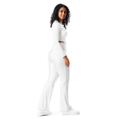 Angel Flare White Leggings, Stylish, Comfortable & Perfect for Everyday Wear