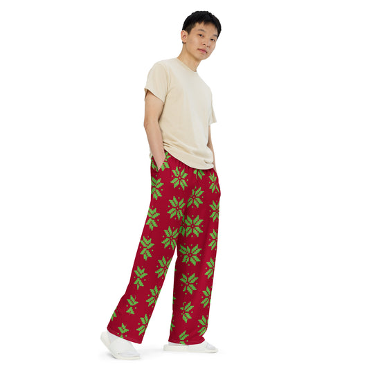 Christmas All-over print unisex wide-leg pants