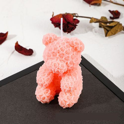Aromatherapy Rose Bear Candle Creative Home Dormitory Ornaments Fragrance Advanced Atmosphere Holiday Gifts