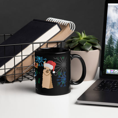 Christmas break Black Glossy Mug