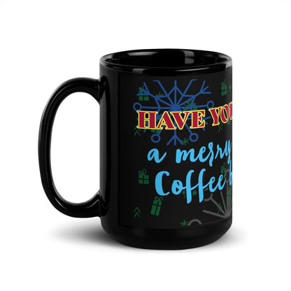 Christmas break Black Glossy Mug