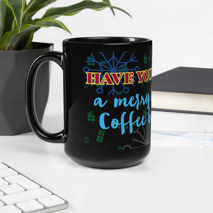 Christmas break Black Glossy Mug