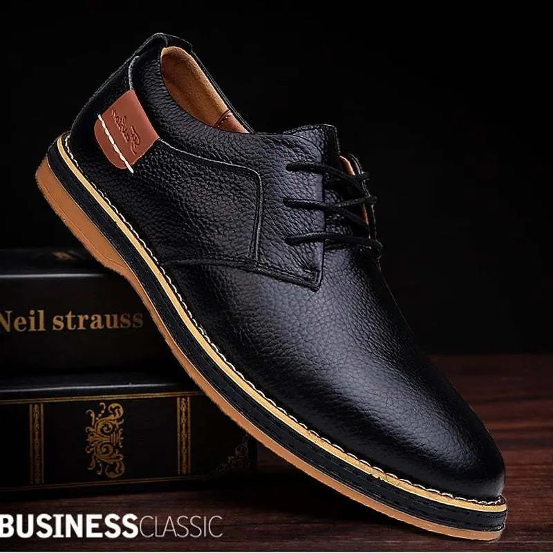 Men&amp;#039;s soft business suit lace-up shoes