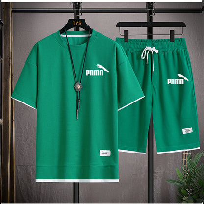 Green breathable fabric with textured grid-like weave, showcasing quick-drying technology and eco-friendly production—perfect for activewear and performance clothing.