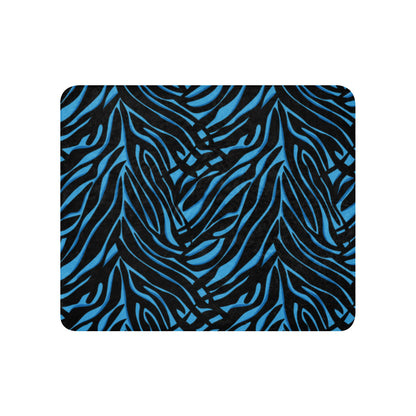 Blue Zebra print Sherpa blanket