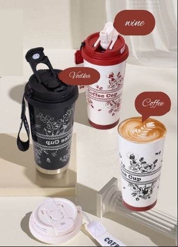 Stainless Steel  Cup Fashion Portable Drink Coffee Cup Water Cup Thermos