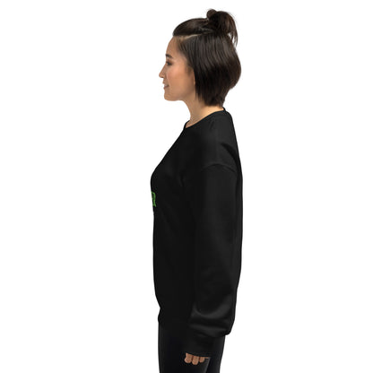 Black sweatshirt featuring a turquoise bunny head graphic with bold ‘EASTER bunny’ text—festive, stylish, and available in six colors excluding white.