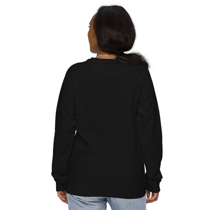 Christmas print, organic raglan sweatshirt
