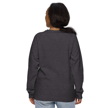 Christmas print, organic raglan sweatshirt