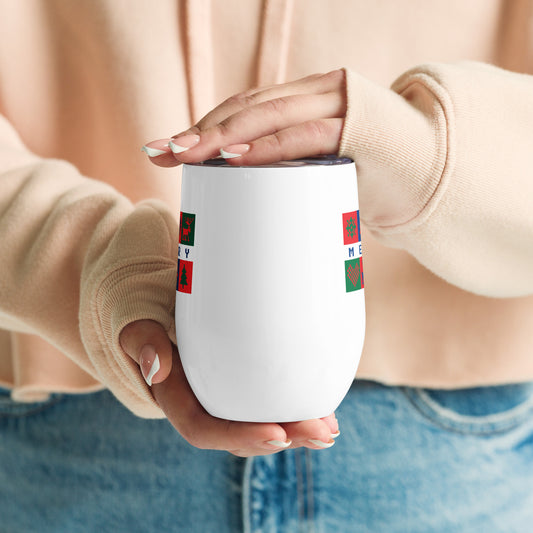 Christmas Reindeer Wine tumbler