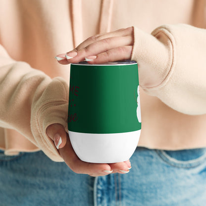 Christmas print, Wine tumbler