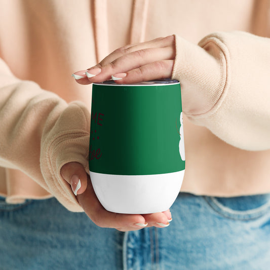 Christmas print, Wine tumbler