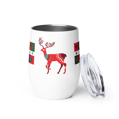 Christmas Reindeer Wine tumbler