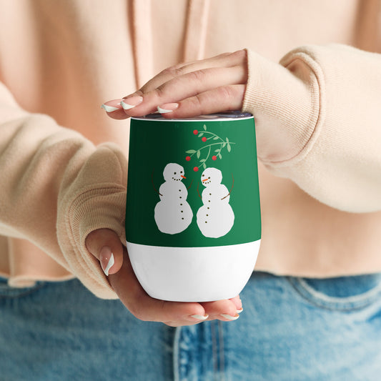Christmas print, Wine tumbler